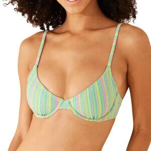 Women's Sparkle Underwire Bikini Top - Wild Fable - Green Striped